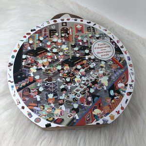 Janod Round Hat Boxed Observation Puzzle Restaurant Kitchen208 pcs